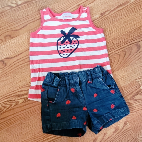 Hanna Andersson Matching Sets Hanna Andersson Strawberry Short Set